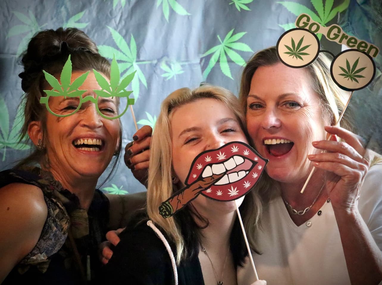 Friends at a community gathering