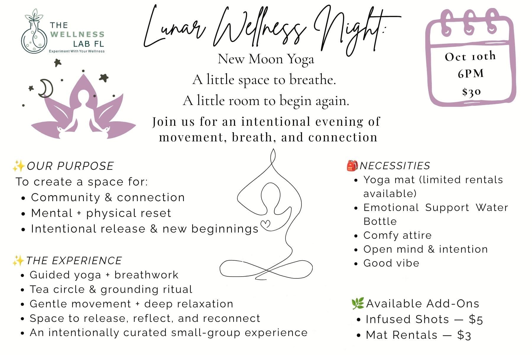 Lunar Wellness Night: New Moon Yoga